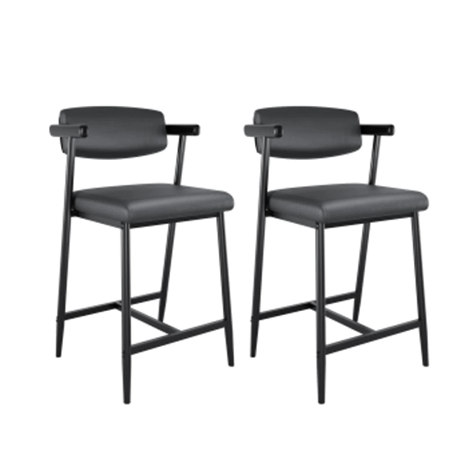 Ensemble de tabourets de Bar modernes, 2 pièces, avec dossier et siège plus large rembourré, taboure