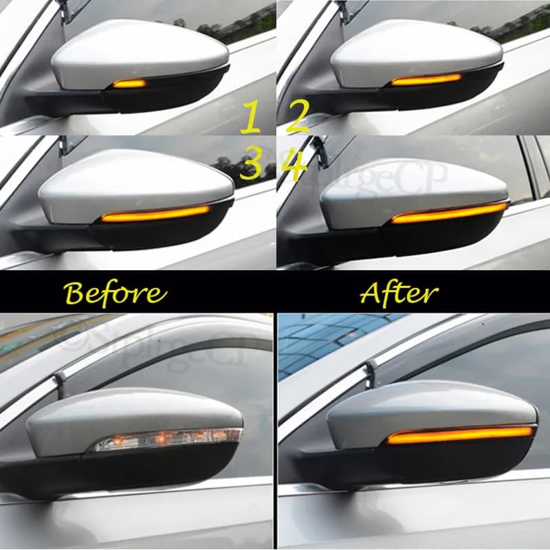 Clignotant ociamique à LED pour Volkswagen VW Passat CC 2008-2016, Indicateur de Rétroviseur Latéral