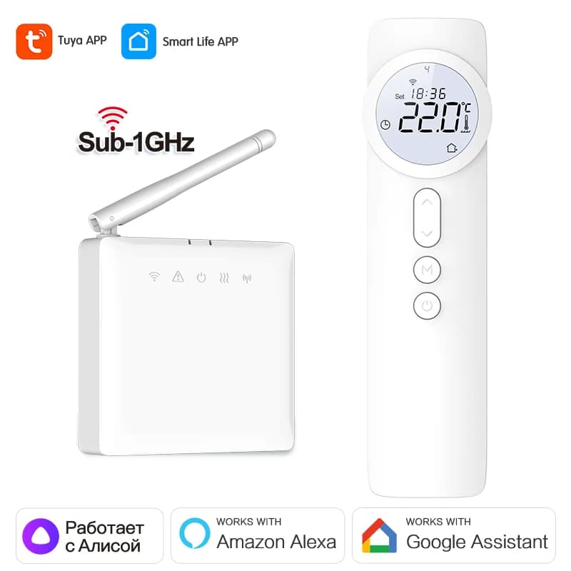 Thermostat WiFi RF433 sans fil pour chaudière à gaz pour chauffage par eau et sol, régulateur de tem