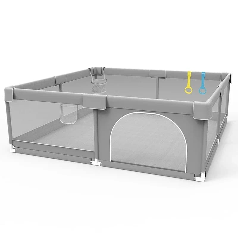 IMBABY Parc pour bébé Gris Clôture d'activité pour bébé Grand aire de jeux pour bébé Activités de sé
