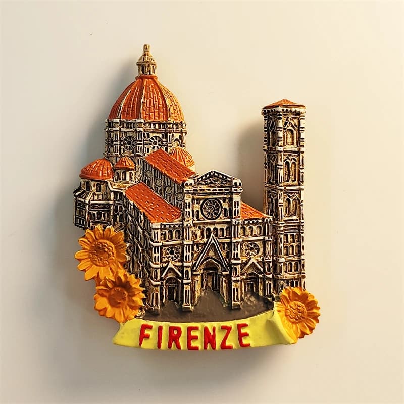 Italie, Florence, Cathédrale de Florence, Stéréoscopique 3D, Souvenirs touristiques, Peinture en rés