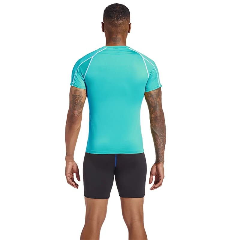 T-shirt de course pour hommes, vêtements de Sport d'été, slim, Gym, Fitness, hauts de Sport, collant