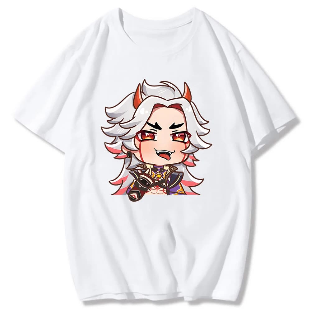 Genshin Impact T-shirt Arataki Itto T-shirt jeu graphique t-shirts femmes Kawaii vêtements filles su