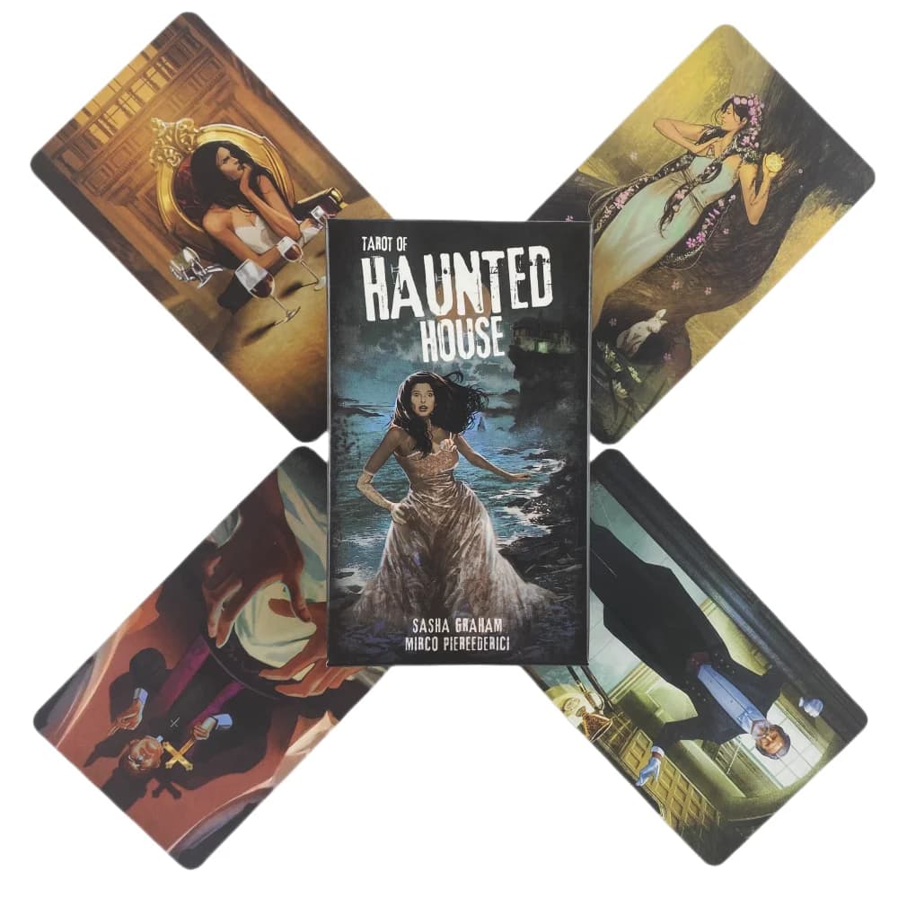 Cartes Tarot de la maison hantée, un jeu de 78 Oracle, visite anglaise, édition de Divination, jeux 