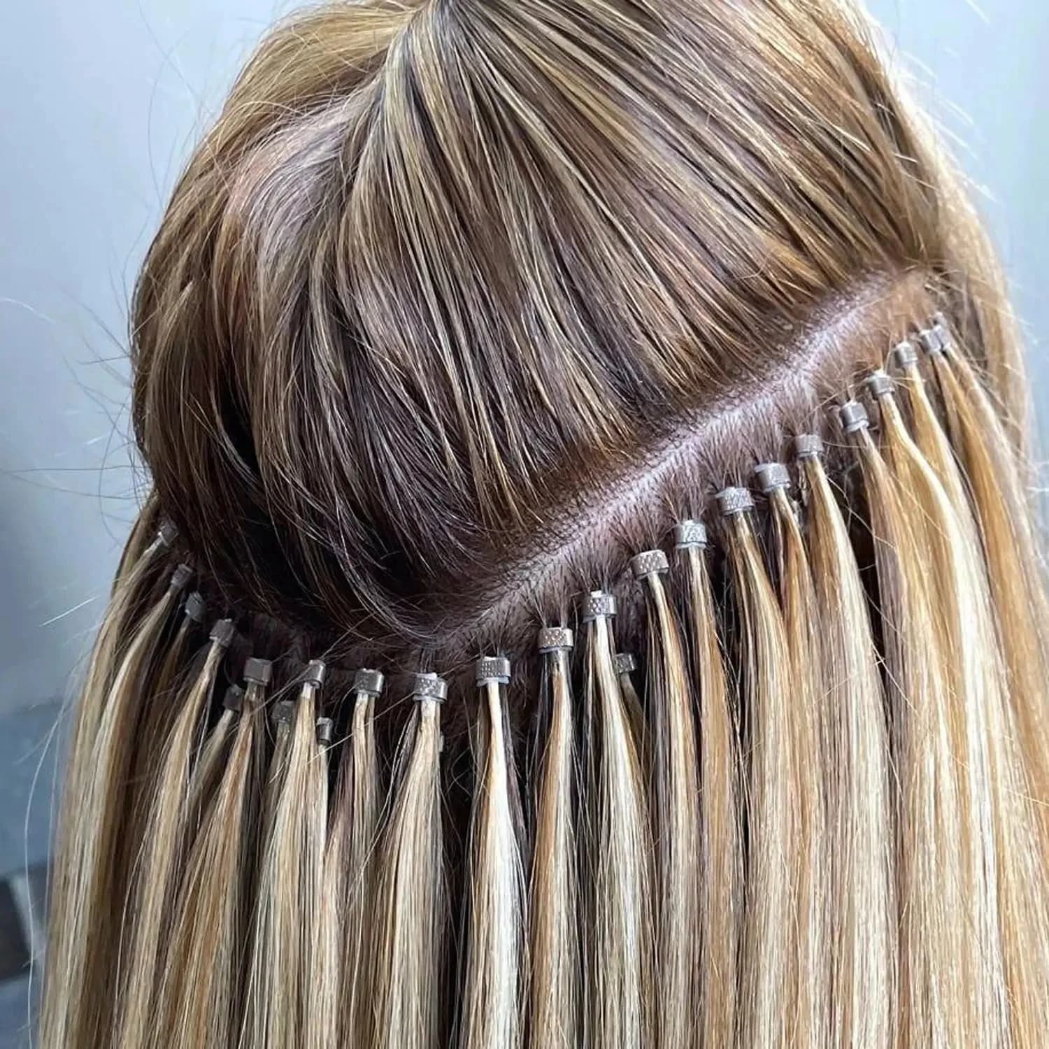 1000 pièces Extensions de cheveux Micro anneaux liens perles 5mm perles doublées de Silicone pour Ex