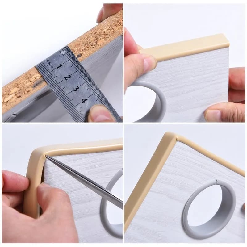 Bande adhésive de 2M 5-36mm en PVC U, feuilles de placage pour meubles, protection de bord de table,