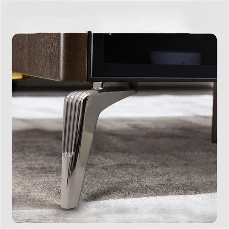 Pieds de Meubles en Métal de 15/18cm, Support Noir et Or de Remplacement pour Canapé, Commode, Table