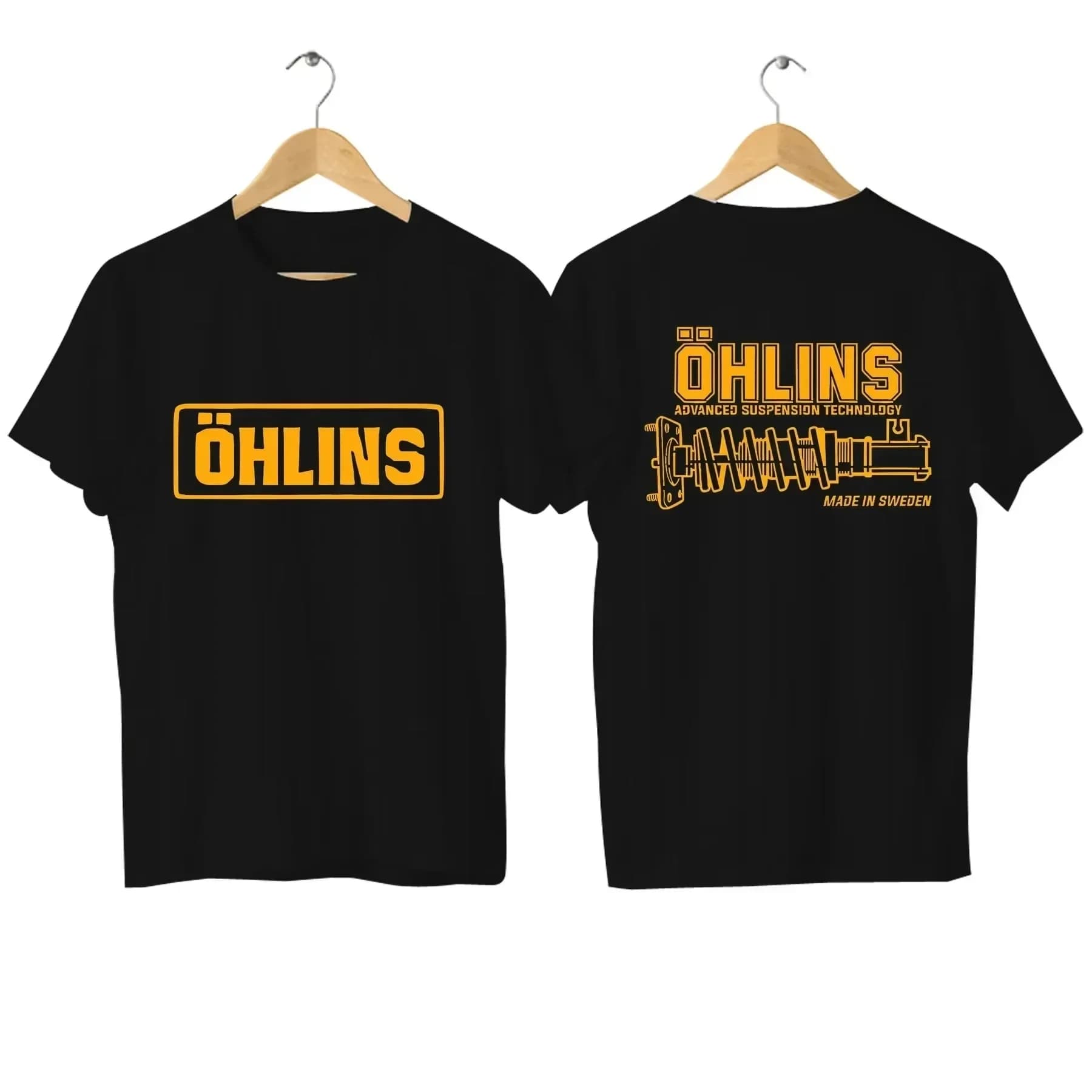 Desktop_Amazing t-shirts hommes Ohlins Suspension de choc voiture moto Sport course t-shirt été déco