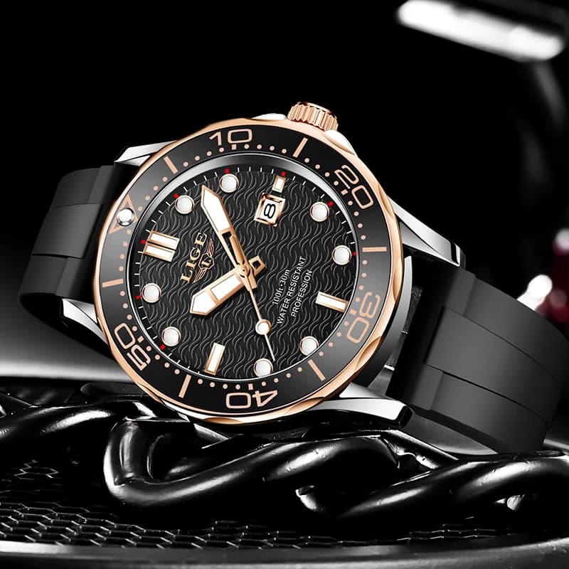 2025 LIGE nouvelles montres pour hommes d'affaires montre de plongée de luxe pour hommes étanche Dat