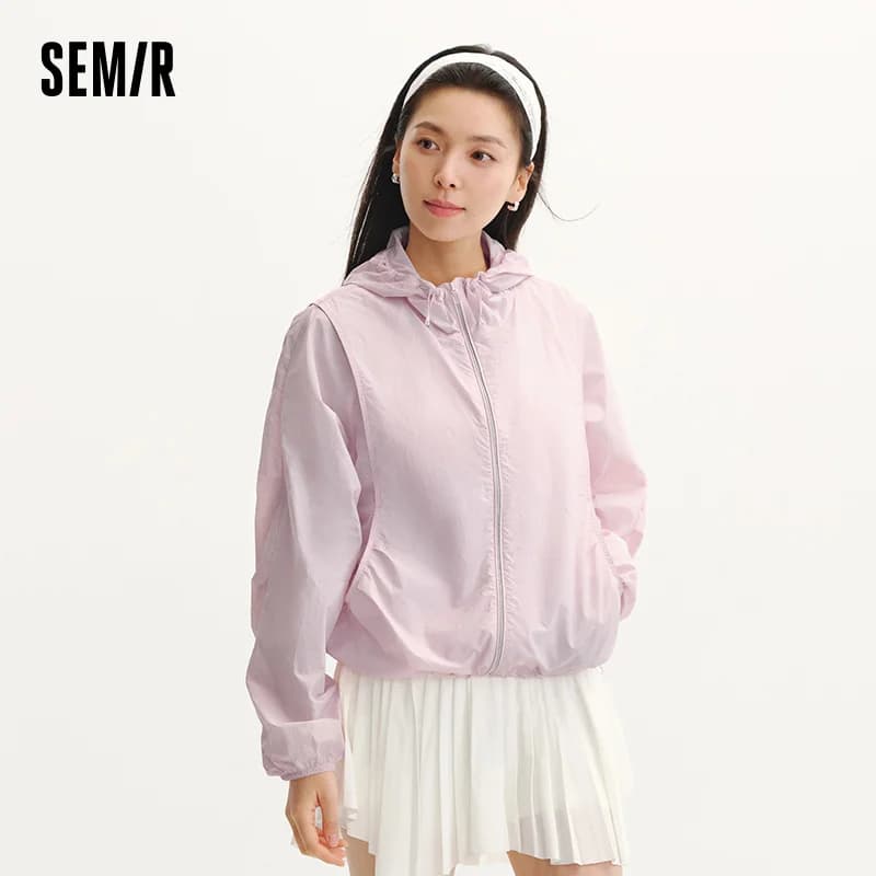 Veste UV Femme Semir 2026 – Sensation de Fraîcheur, Maille Respirante, Coupe Ample, Capuche à Cordon