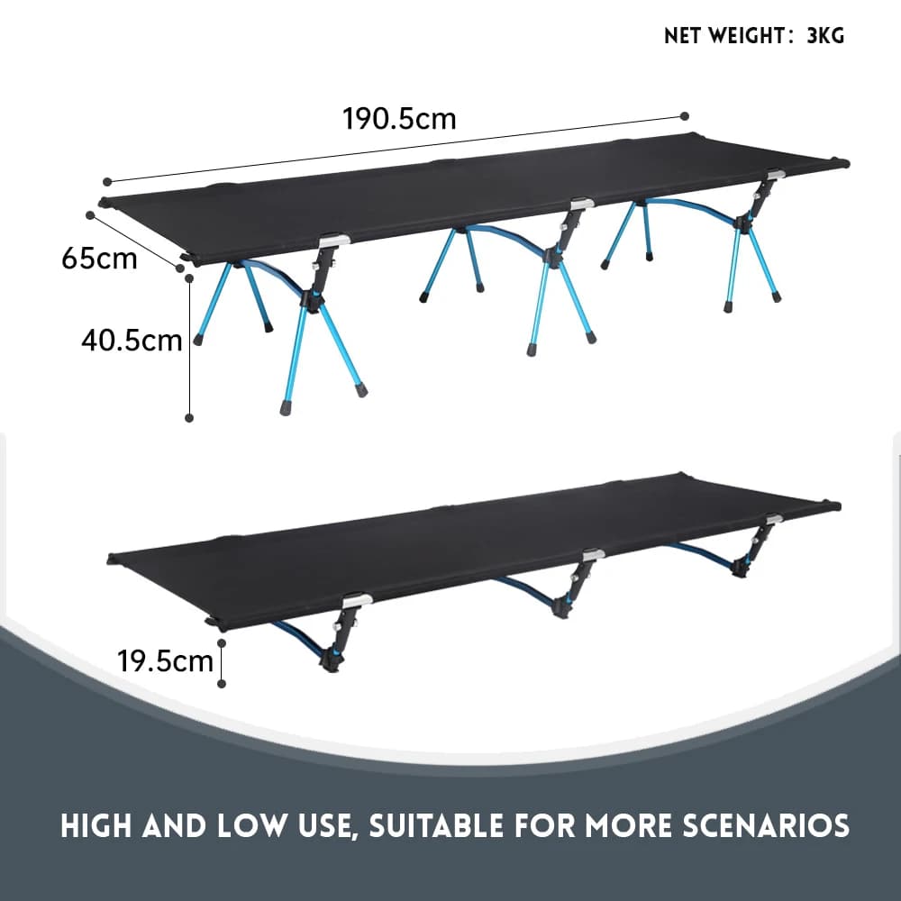 Lit de Camping pliant, lit d'extérieur Portable en aluminium 7075, lits de couchage confortables pou