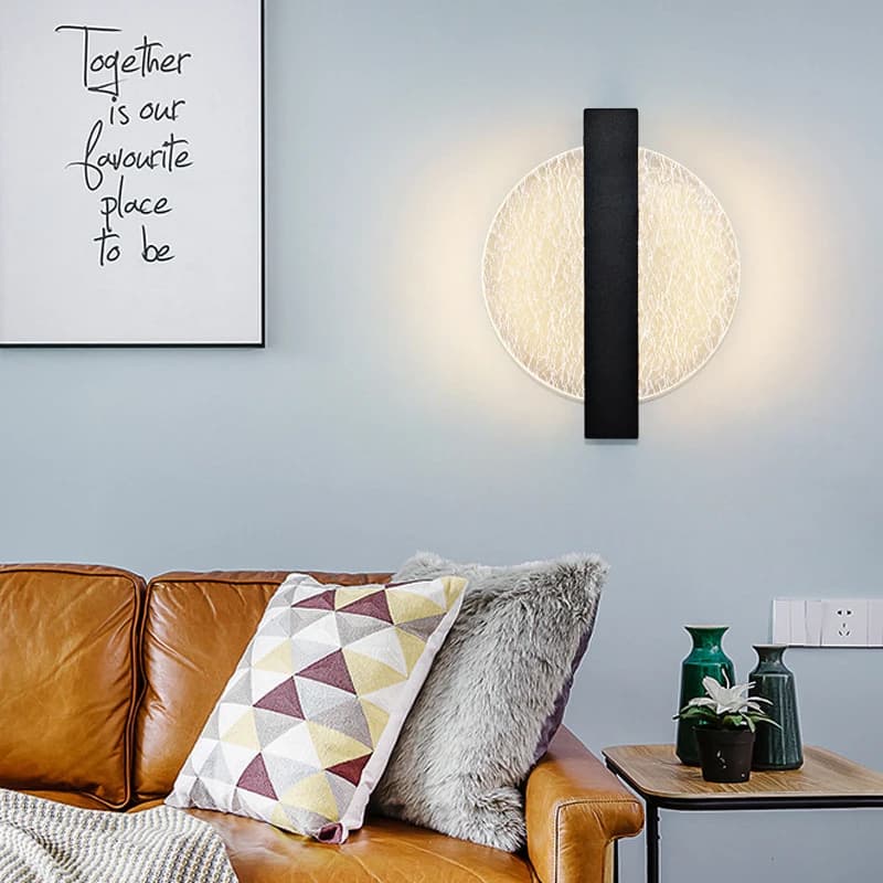 Luxueux acrylique applique feuille d'or moderne LED applique murale intérieure 10W nordique applique