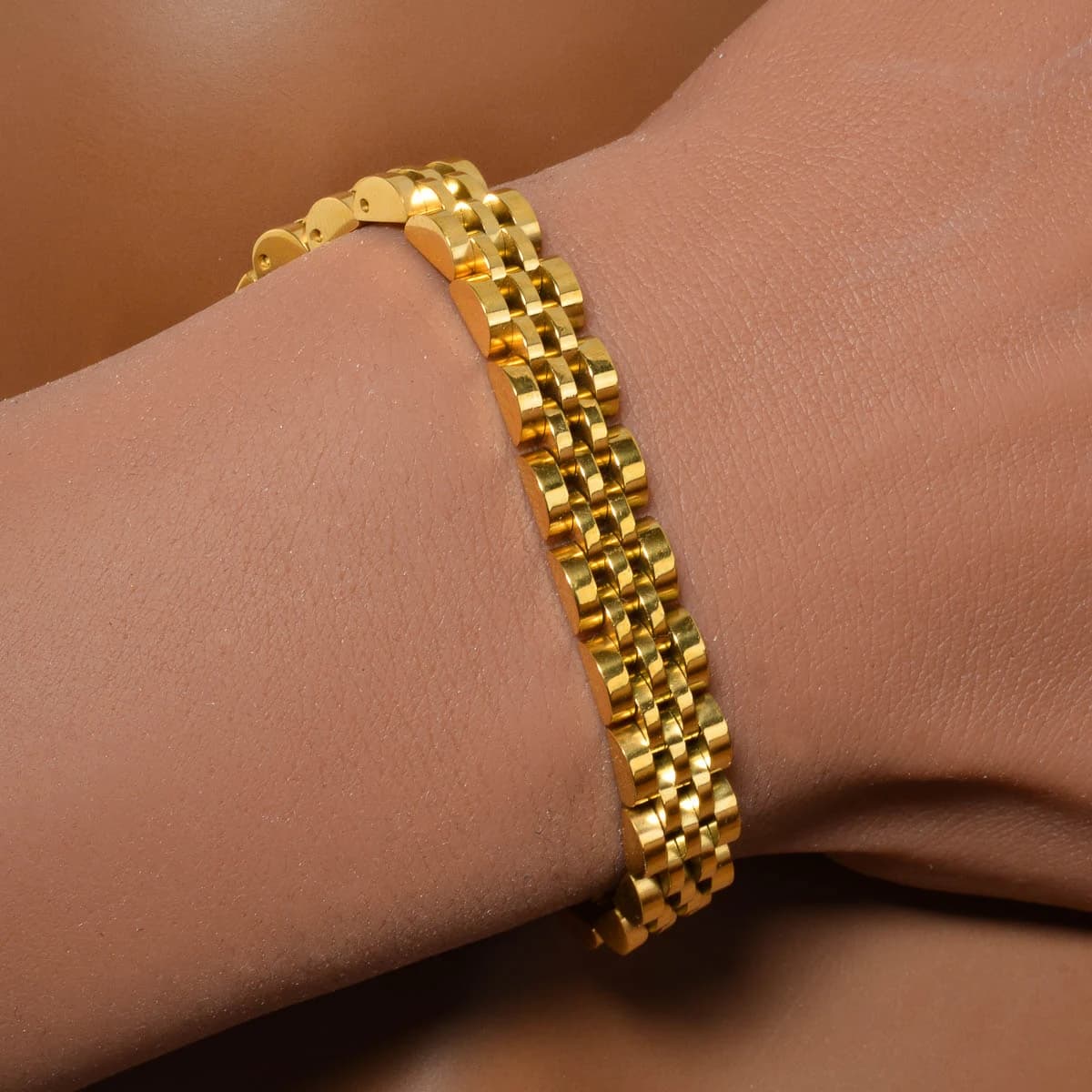Bracelet en Acier Inoxydable pour Homme et Femme, 1 Pièce, Large de 8mm, Design Simple Classique, Hi