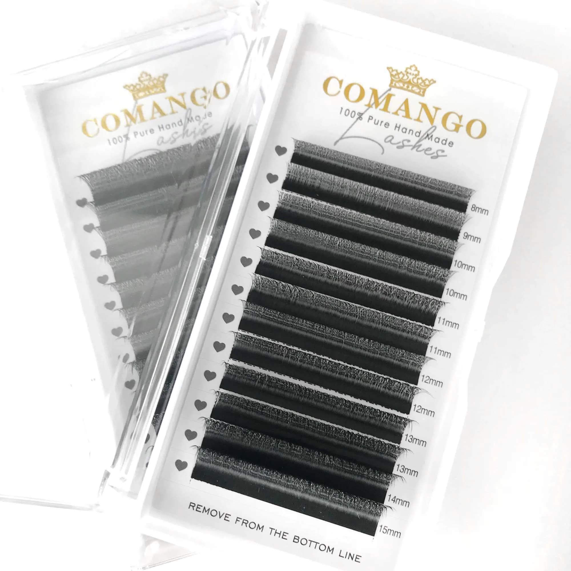 CoMango Cils 3D W spark clover, extension de cils volume russe, style 3D, éventails préformés, cils 