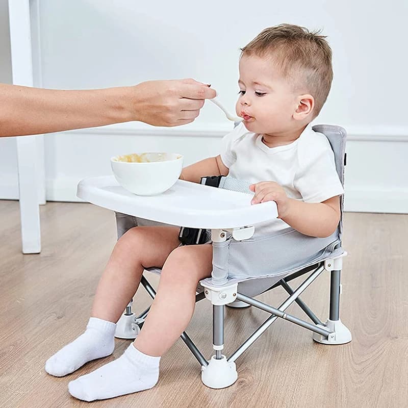 Chaise de salle à manger Portable pliable pour bébé, avec plaque, ceinture de sécurité, chaise de pl