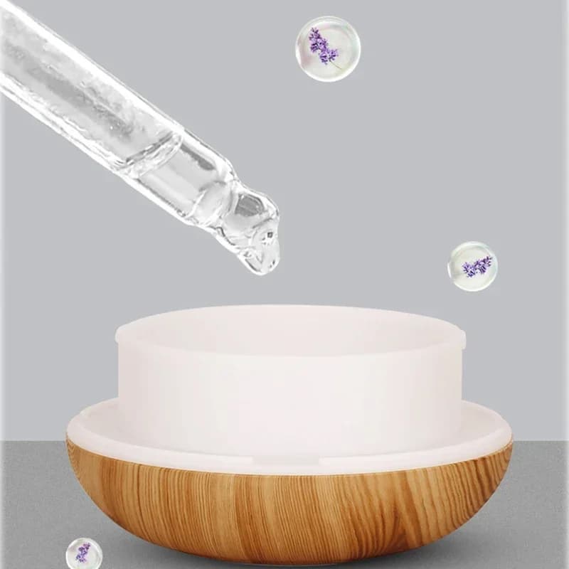 Diffuseur d'huiles essentielles d'aromathérapie 350ML, humidificateur d'air ultrasonique avec téléco