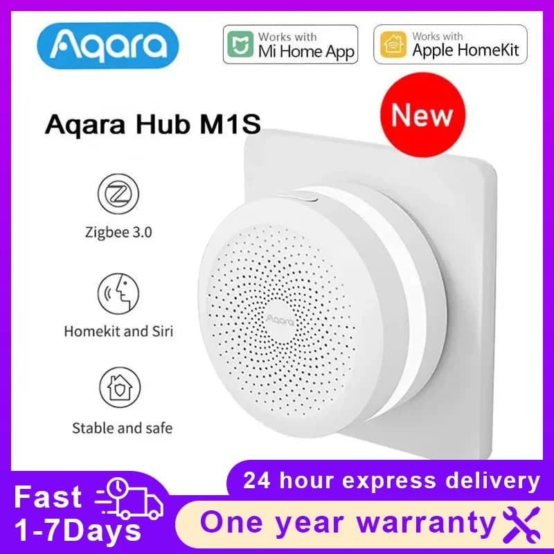 Aqara – Hub intelligent M1S, passerelle sans fil, directe d'usine, Zigbee 3.0, Wifi, veilleuse LED, 