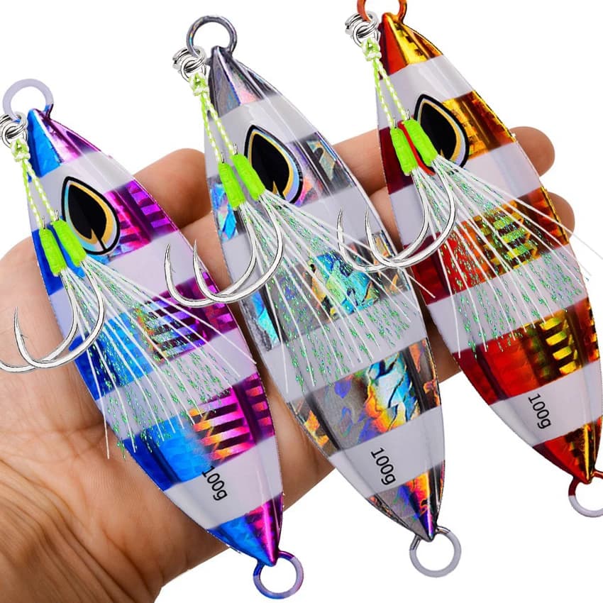 1 pièces haute qualité métal nuit lueur lente gabarit leurre de pêche 40g 60g-200g éviers rapidement
