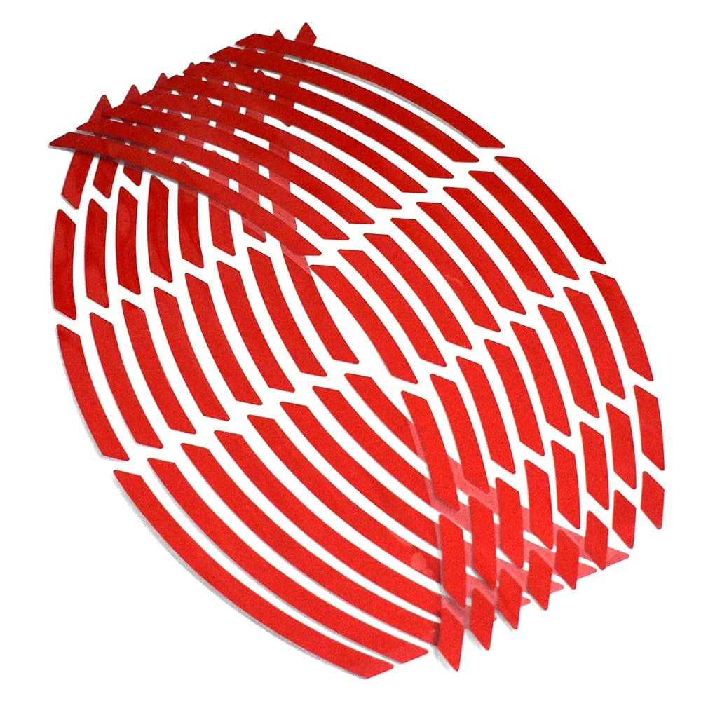 Bandes réfléchissantes pour jante de moto et voiture, 16 pièces, 17 "18", autocollants pour pneus de