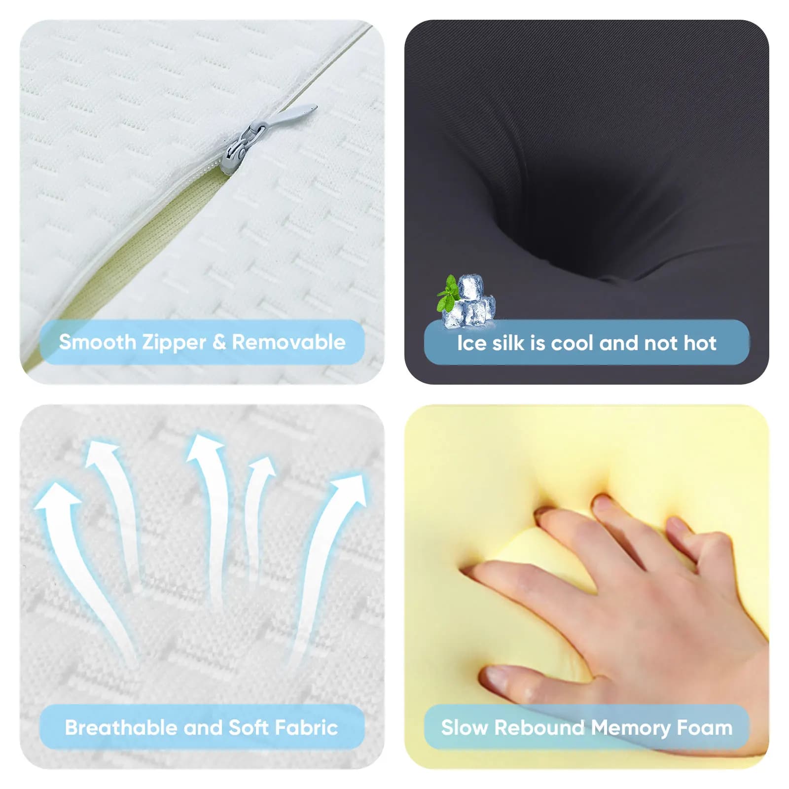 Oreiller cervical ergonomique en mousse à mémoire de forme, soulagement de la douleur au cou, livré 