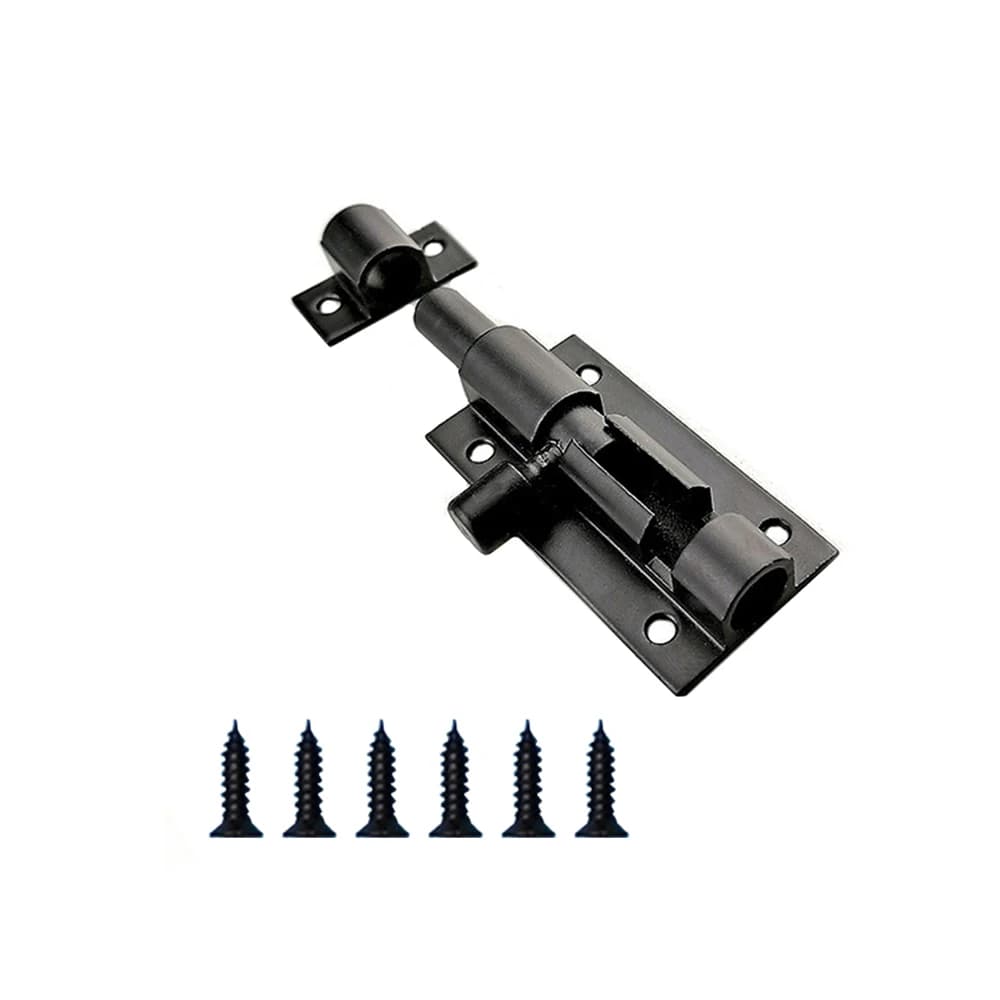 Loquet de serrure de porte en alliage d'aluminium, baril de serrure de porte noir pour quincaillerie