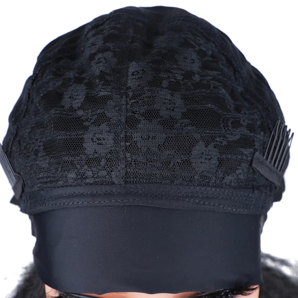 Perruque synthétique courte crépue droite perruque de cheveux synthétiques haute bouffée perruque de