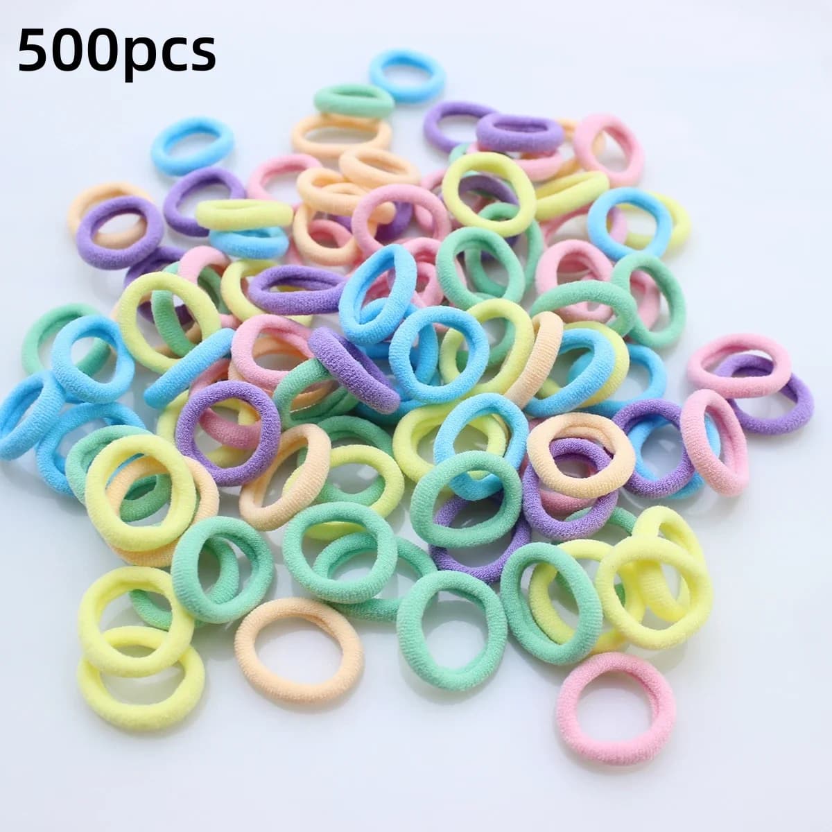 100/300/500 pièces filles bandes de cheveux élastiques colorées queue de cheval tenir cheveux cravat
