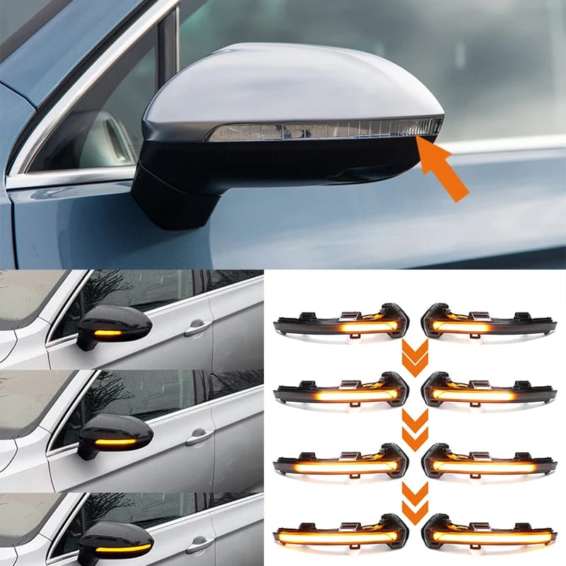 Clignotant dynamique LED pour VW Passat B8, variante Arteon, indicateur de miroir séquentiel 2015 20