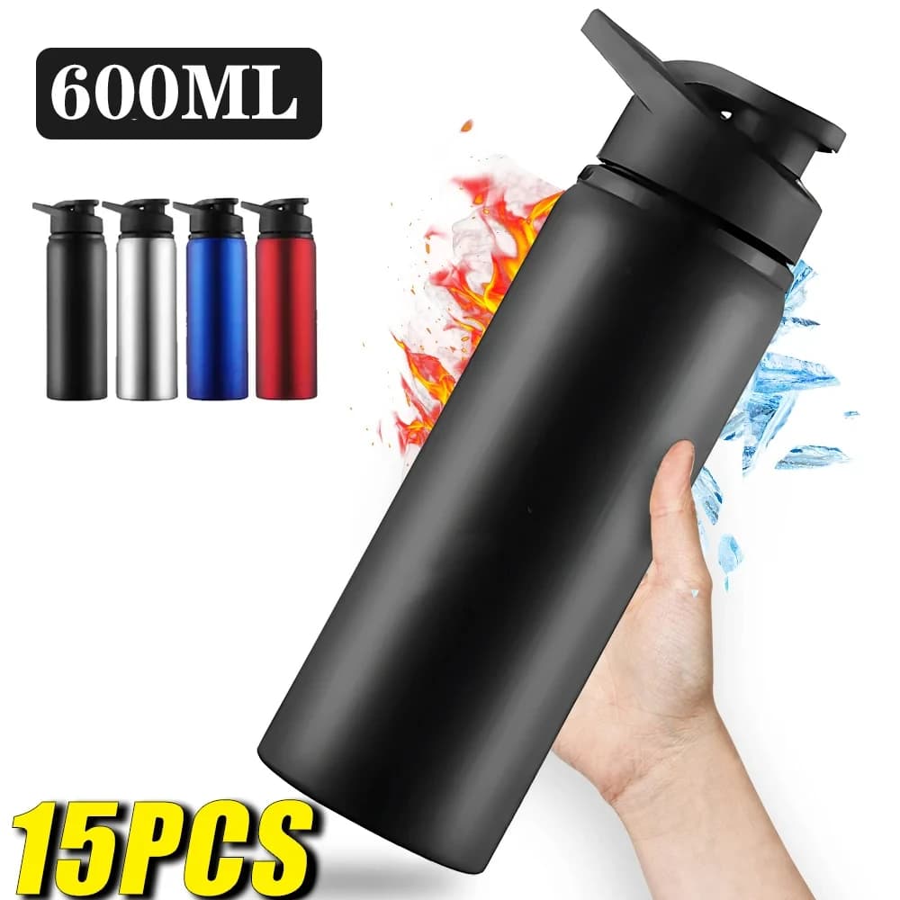 1-15 pièces Portable en acier inoxydable vélo bouteille d'eau droite boire en plein air sport voyage