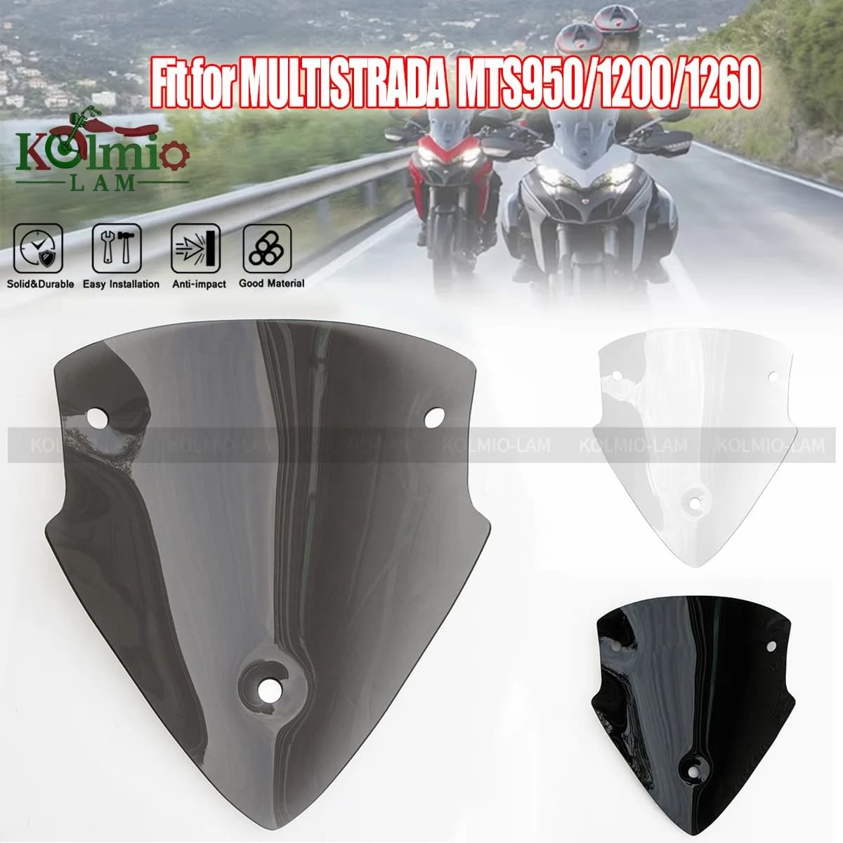 Déflecteur de visière pour moto Ducati Multistrada 950 1200 1260, MTS950 MTS1200 MTS1260, 2015 – 202