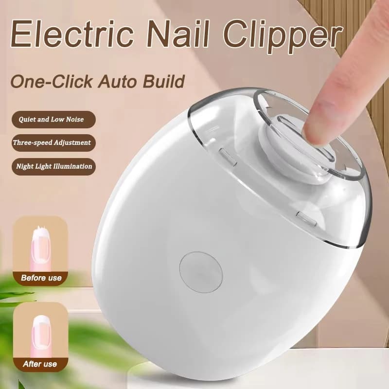 Coupe-ongles électrique 2 en 1 avec lumière LED, broyeur automatique pour bébé et adulte, Mini outil