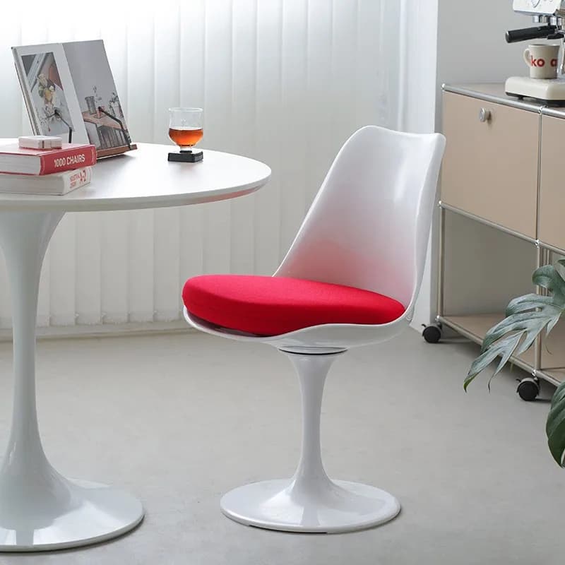 Chaise de Salle à Manger à Dossier Rétro, Tulipe Scandinave Simple, Résistante à 360, pour Étude, Or