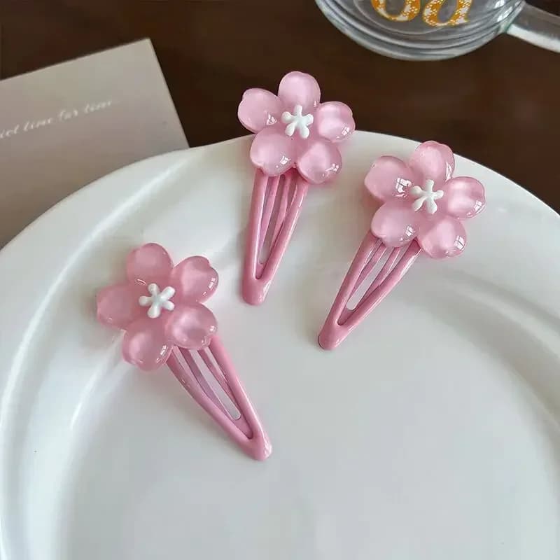 Pince à cheveux en fleurs de cerisier, douce et mignonne, couvre-chef pour filles mignonnes, BB Clip