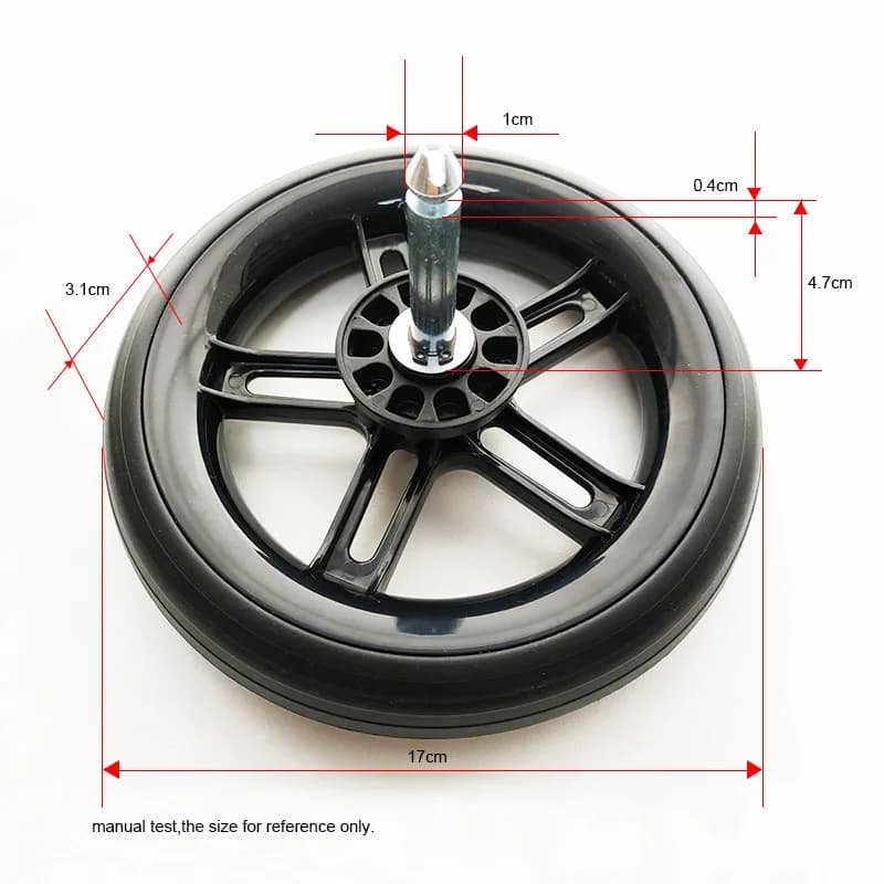 Seulement roue avant ou arrière Melio 17CM pour accessoires de Buggy Cybex Melio série 2/3/Carbon/Pr
