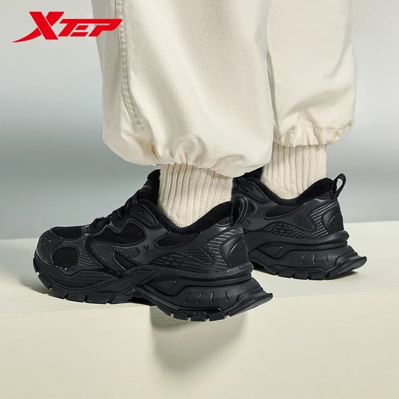 Xtep Basque chaussures décontractées pour hommes hiver soutien confortable vieux papa chaussures hau