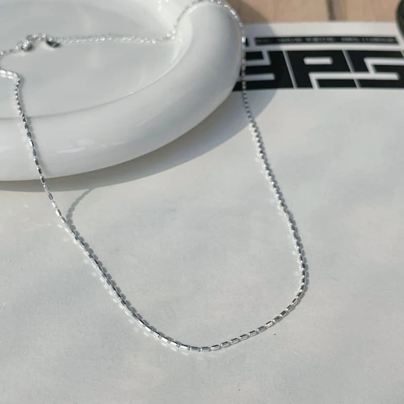 Collier en argent Sterling 925 avec perles géométriques simples, ras du cou, chaîne de clavicule bri