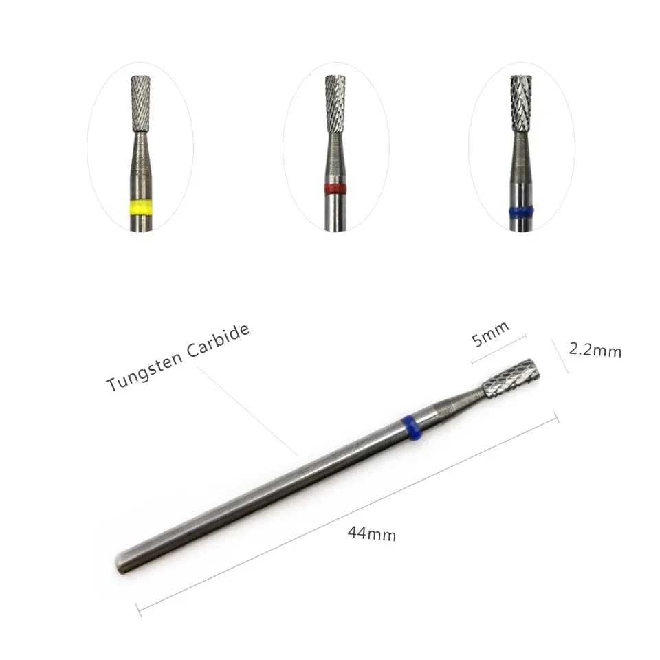 HYTOOS forets coniques inversés (coupe R) foret à ongles en carbure 3/32 pour manucure cuticules pro