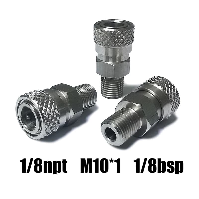 Adaptateur mâle femelle à déconnexion rapide HPA Air, mamelon de remplissage de 8mm, haute pression 