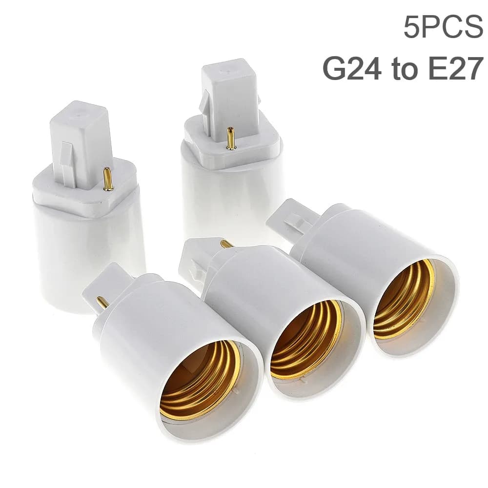 Adaptateur de Base d'ampoule G24 à E27, support de douille de lampe LED, convertisseur de lumière un
