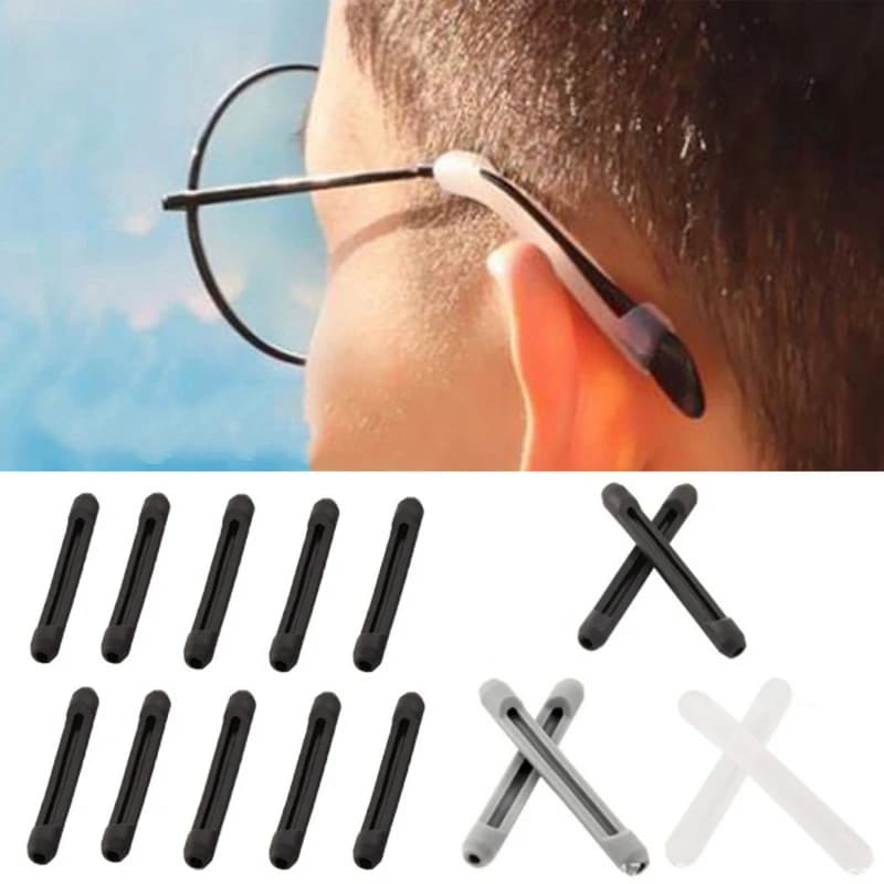 Housse antidérapante pour lunettes, crochet d'oreille en Silicone, support antidérapant pour lunette