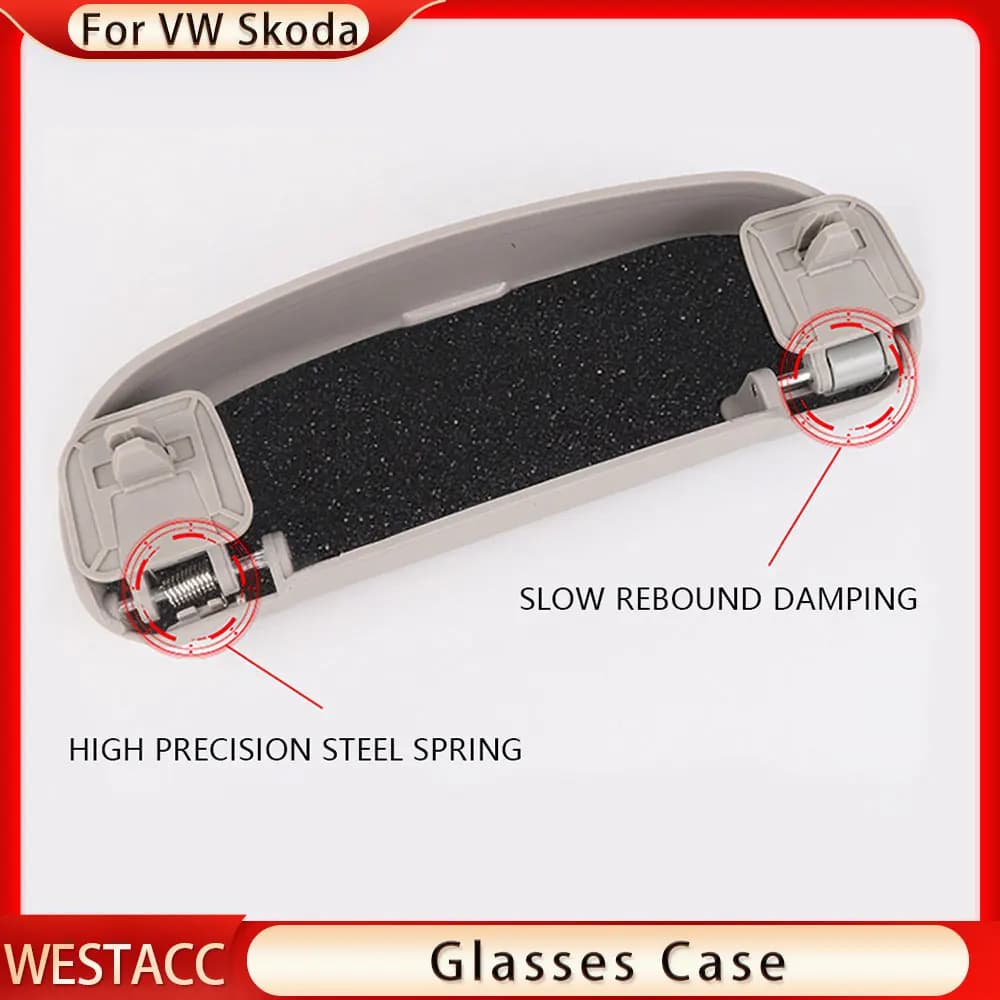 Porte-étui à lunettes de voiture en ABS, boîte de rangement pour lunettes de soleil, accessoires pou