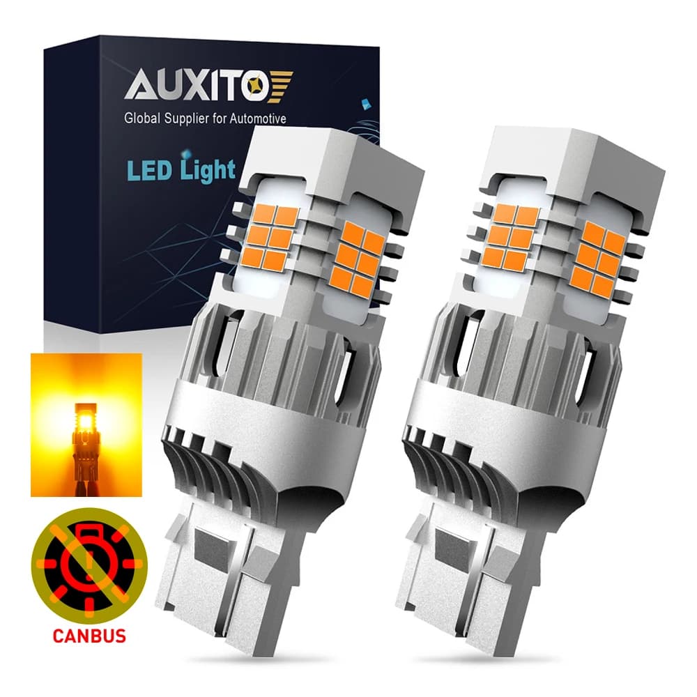AUXITO 2 pièces T20 W21W WY21W LED sans Hyper Flash 7440 7440NA LED clignotants ampoules Canbus sans