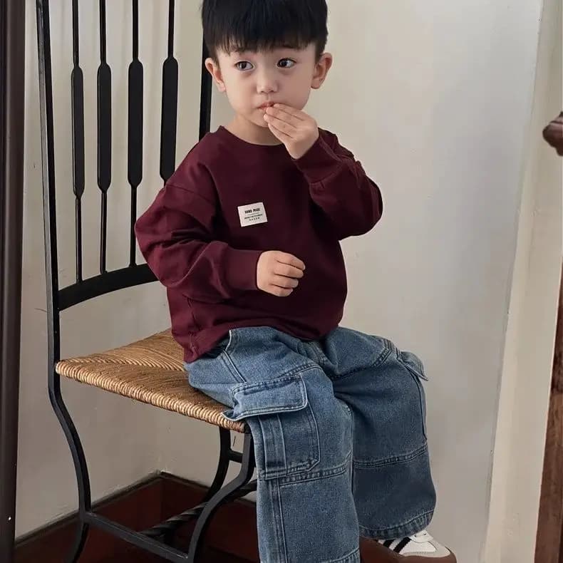 Jeans pour garçons style coréen, pantalon cargo ample polyvalent, marque de mode pour enfants, panta