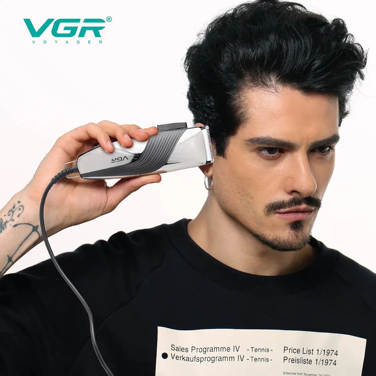 Vgaz121-Tondeuse à cheveux électrique professionnelle réglable pour hommes, machine de coupe de chev
