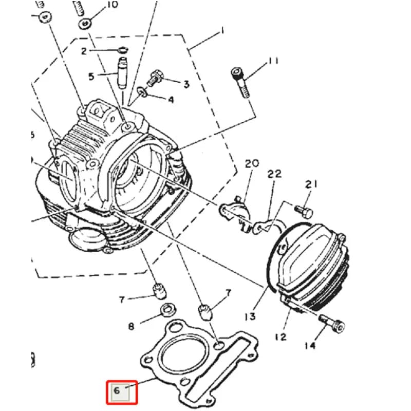 LOPOR Moto Intervalles Moteur Joint De Culasse Pour YAMAHA TRAILWAY-TW200T TW200 SR185 count200 BW20