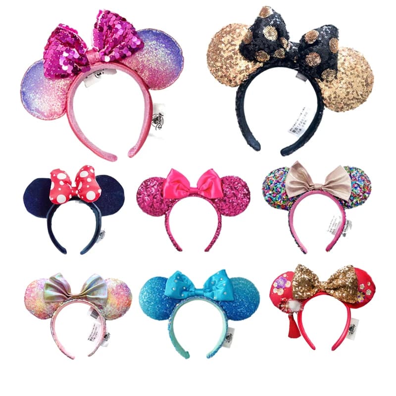 Bandeau d'oreille Disney Minnie Mouse, oreilles de salon, coiffure de bonhomme de neige de noël, Cos