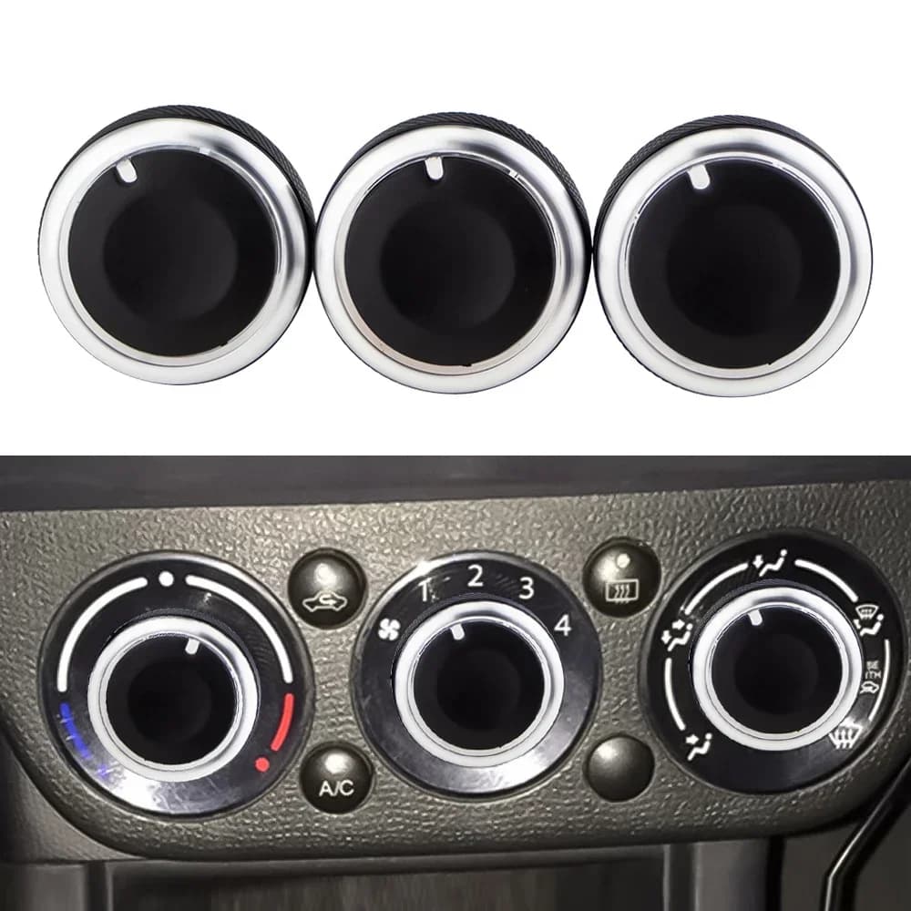 Bouton de commande de chaleur de climatisation de voiture de 23mm, accessoire en alliage d'aluminium