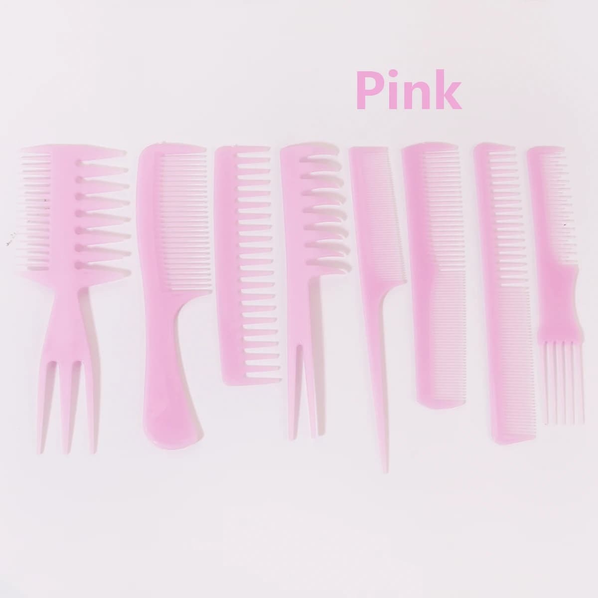 Peigne à cheveux antistatique, 8 pièces, peigne queue de cheval, peigne de maquillage, accessoires d