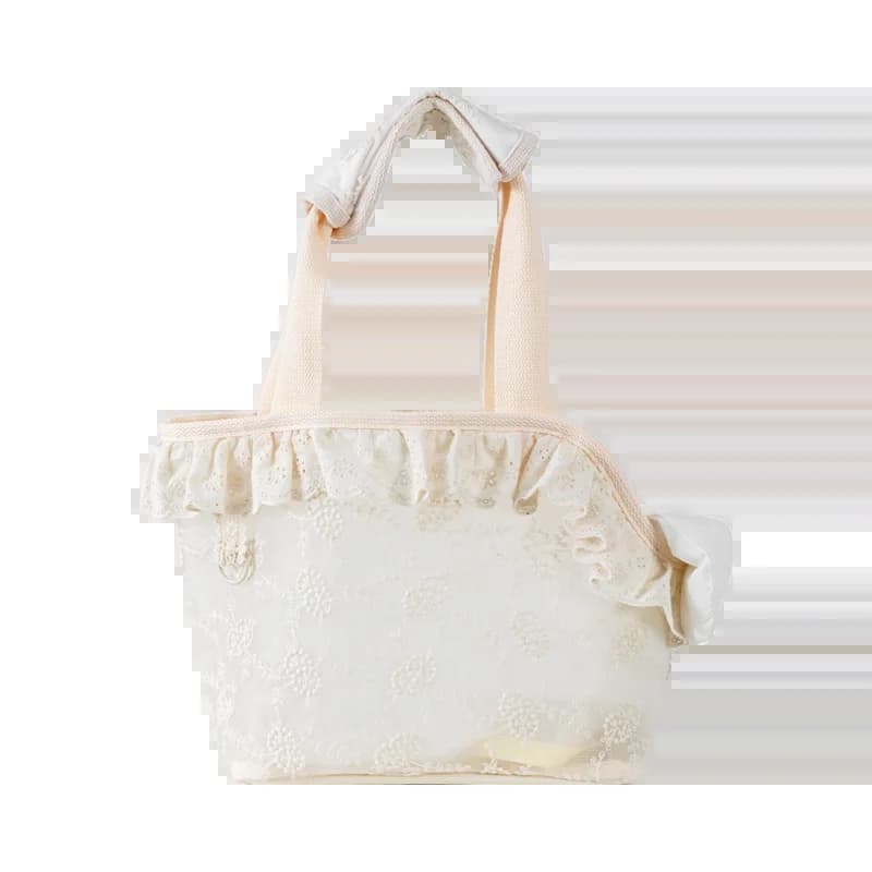 Onecute – Sac de transport pour animaux de compagnie en dentelle, sac à main à bandoulière pour chio