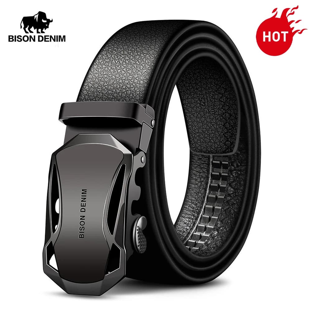 Bagressions DENIM-Ceinture en cuir véritable pour hommes, sangle décontractée pour jeans, marque de 